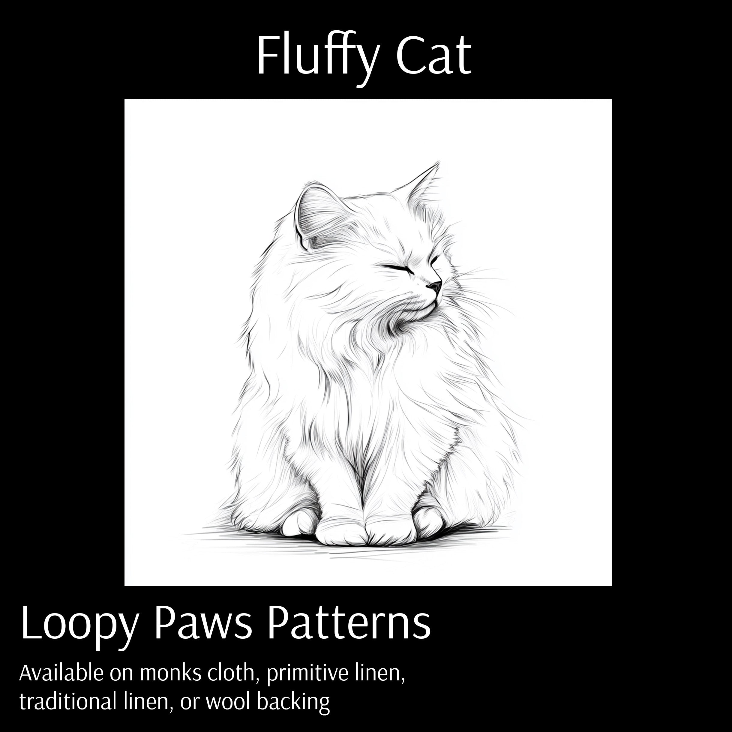 Fluffy Cat - Loopy Paws Pattern